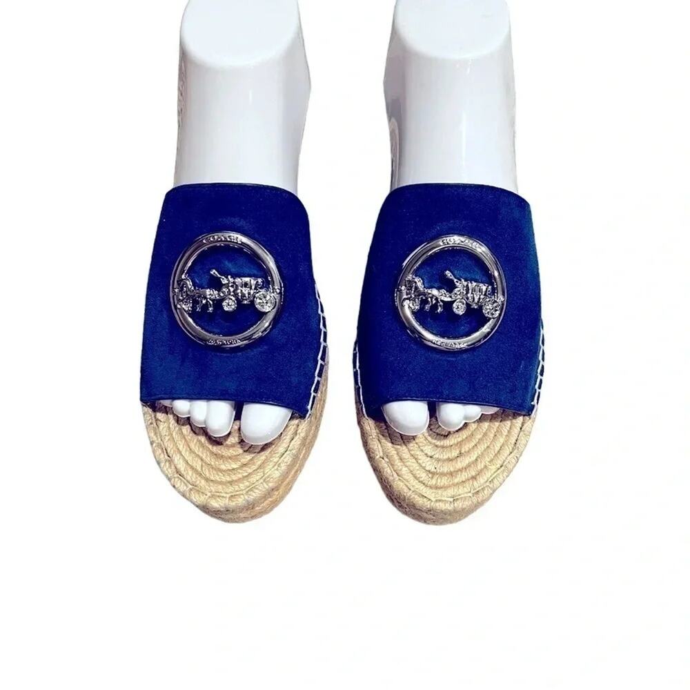 COACH Camille Espadrille Blue Size 7.5 NWOT - Picture 4 of 11